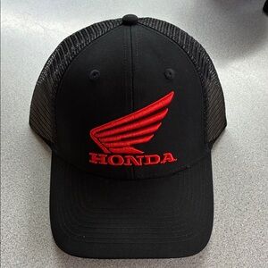 Honda Wing Viper Urban Black and Red Mesh Cap Hat